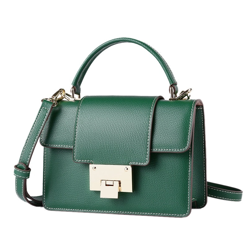 SENDEFN Spring New Women Bag Fashion Split Leather Crossbody Bag Adjustable Strip Green Handbag Preppy Style - ebowsos