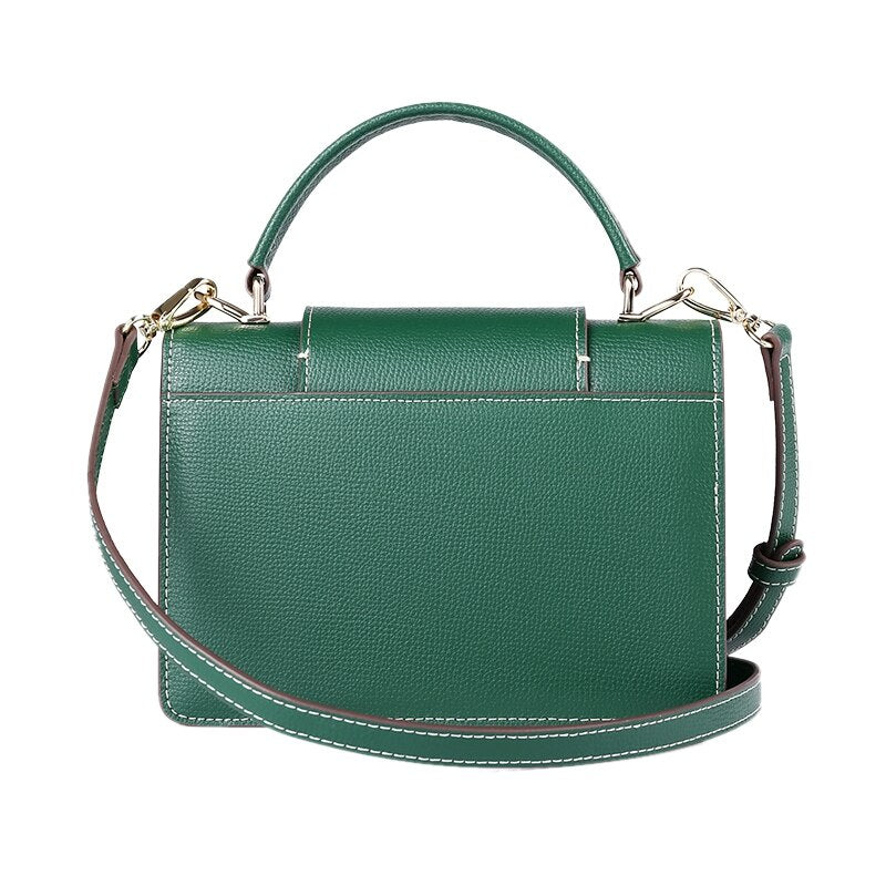 SENDEFN Spring New Women Bag Fashion Split Leather Crossbody Bag Adjustable Strip Green Handbag Preppy Style - ebowsos