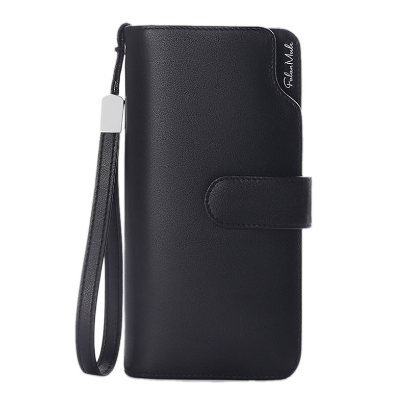 Sendefn Clutch Wallet Long Purse Wallet Luxury Male PU Wallet Men Zipper Male Wallet Leather Purse - ebowsos