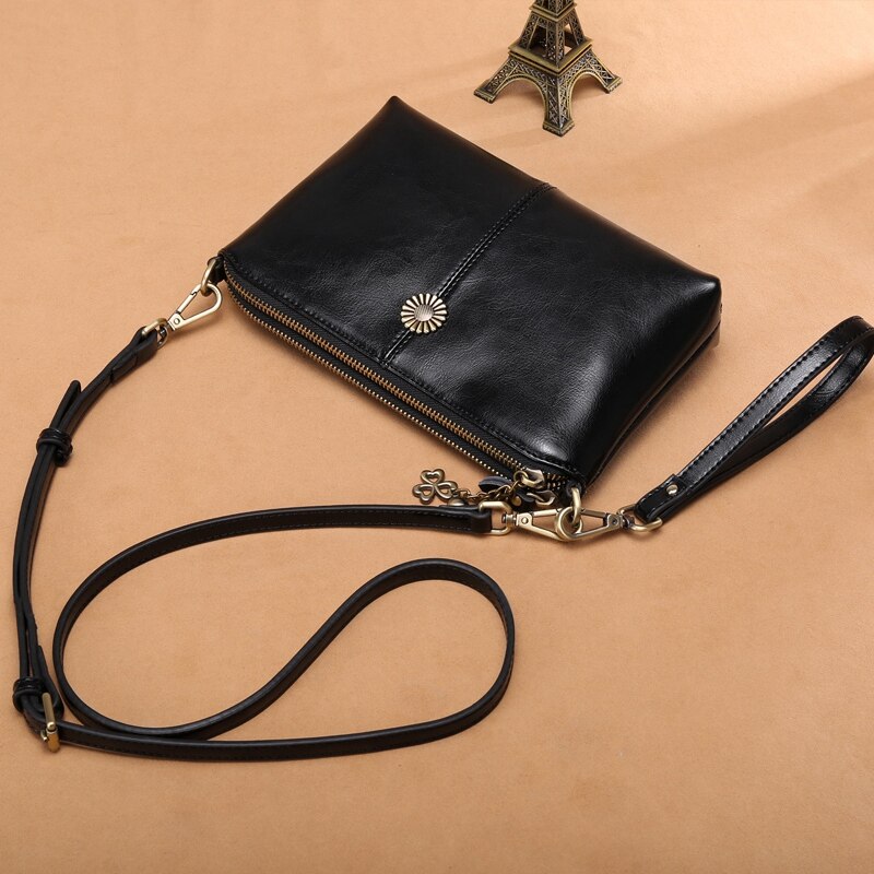 Sendefn Leather Shoulder Bags For Women  New Handbags Vintage Lady Crossbody Bag Casual Message Bags Wallet Clutch - ebowsos