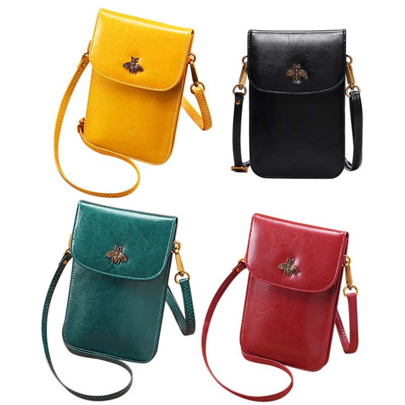 Sendefn Women'S Leather Mini With A Small Bee Bag Buckle Change Small Bag - ebowsos