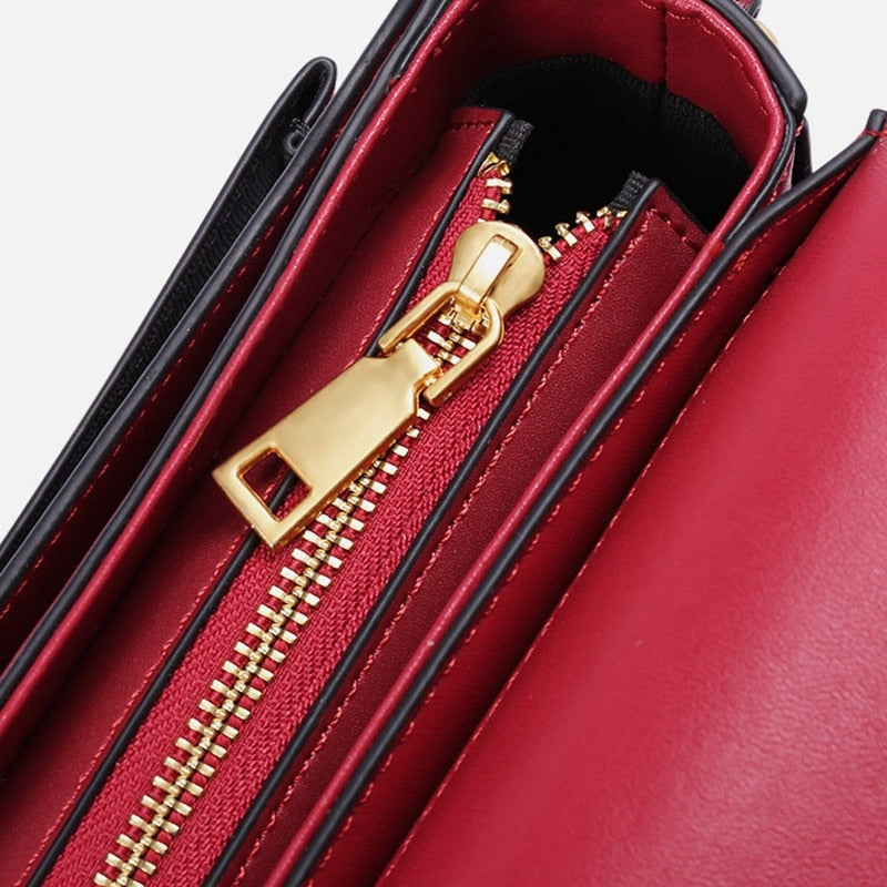 Sendefn Women'S Zipper Buckle Shoulder Bag Beautiful Trend Diagonal Small Square Bag Leather - ebowsos
