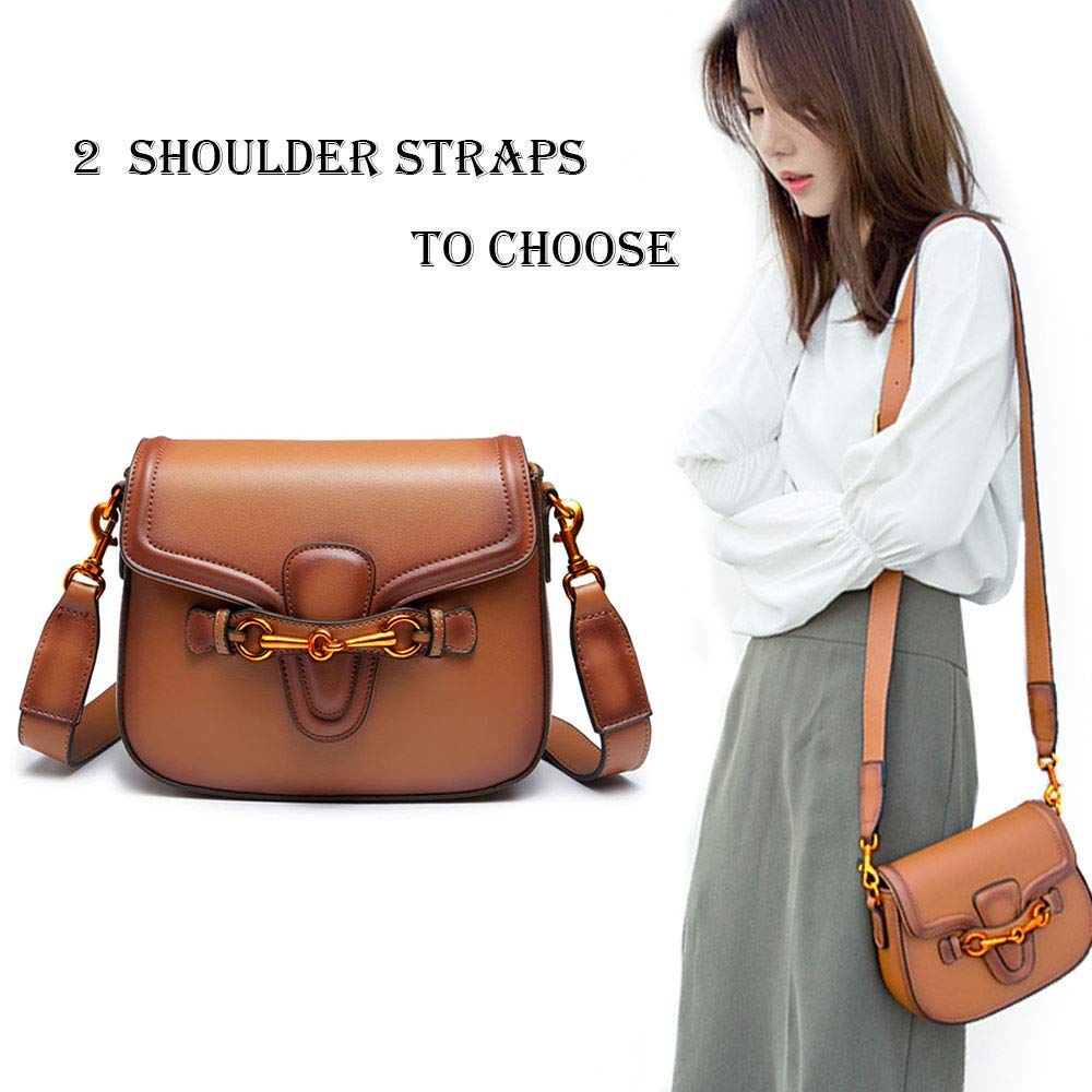 Shoulder Bag For Women Fashion Retro Crossbody Handbag Saddle Bag - ebowsos