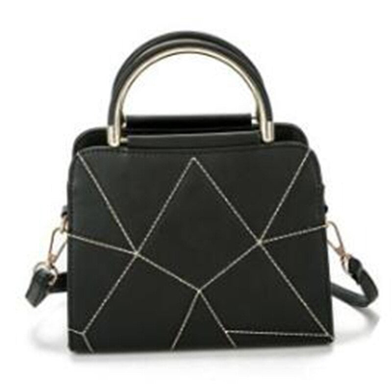 Simple And Stylish Handbag Retro Geometric Flip Casual Messenger Bag - ebowsos