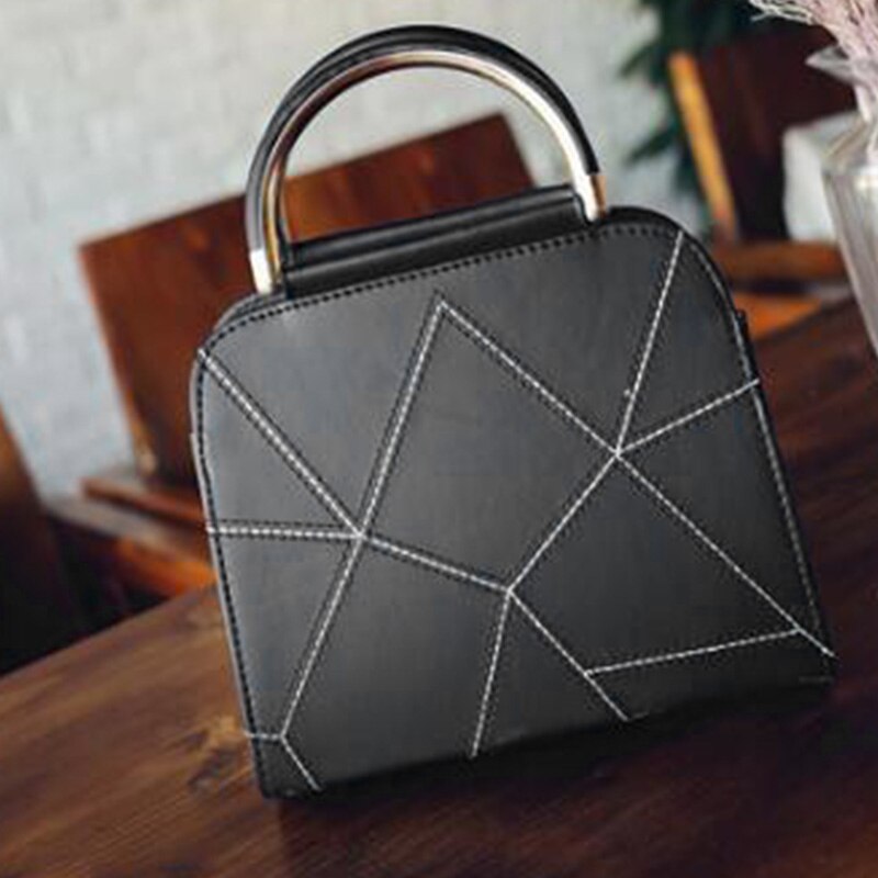 Simple And Stylish Handbag Retro Geometric Flip Casual Messenger Bag - ebowsos