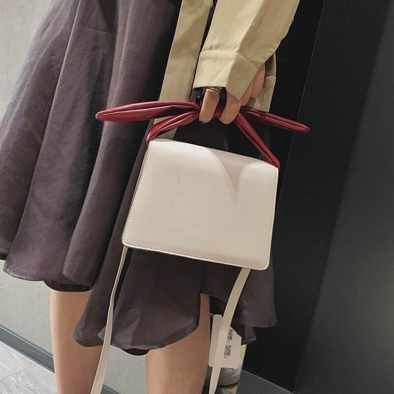 Simple Fashion Handbags Versatile Hit Color Small Square Bag High-Grade Slanting Shoulder Bag - ebowsos