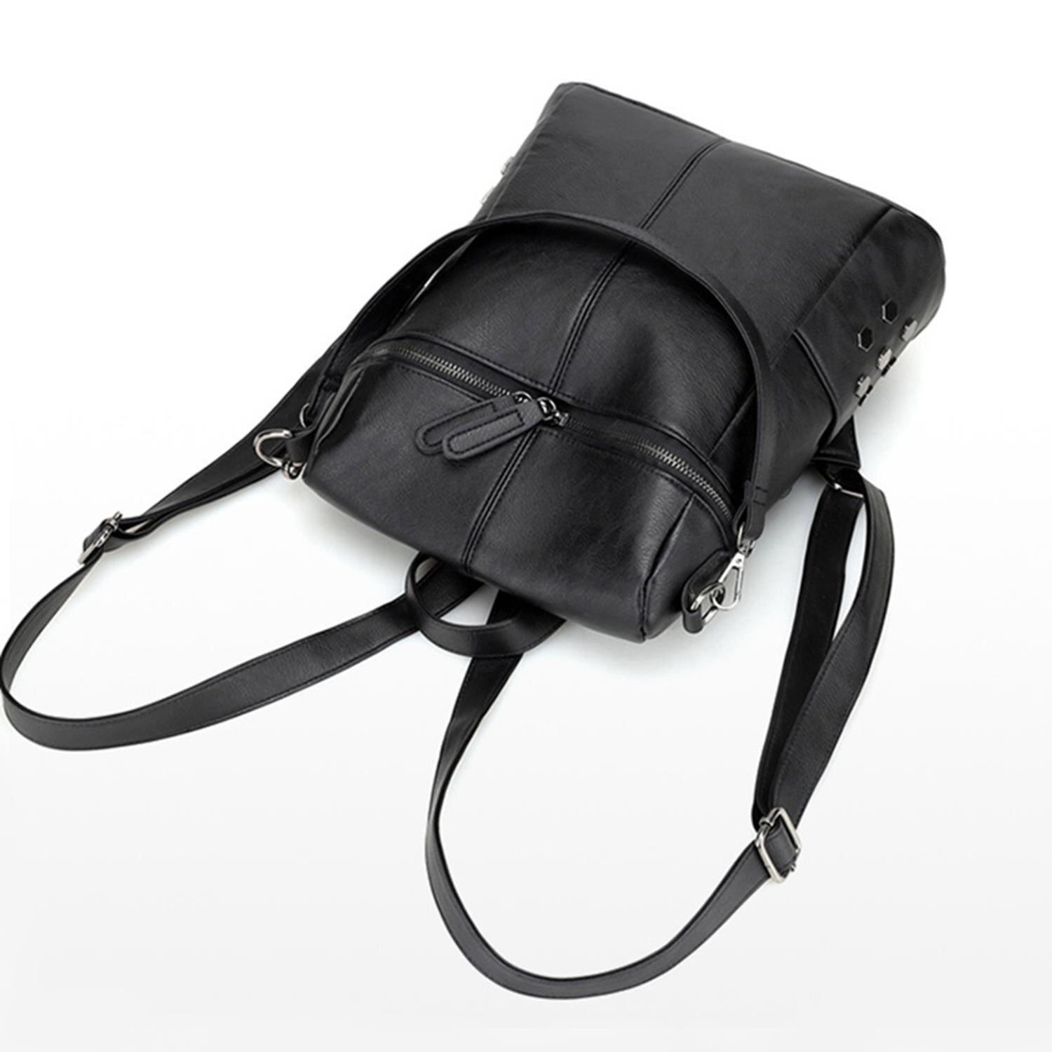 Simple Style Backpack Lady Backpack Teenage Girl Bag Fashion Retro Solid Color Single Shoulder Bag - ebowsos