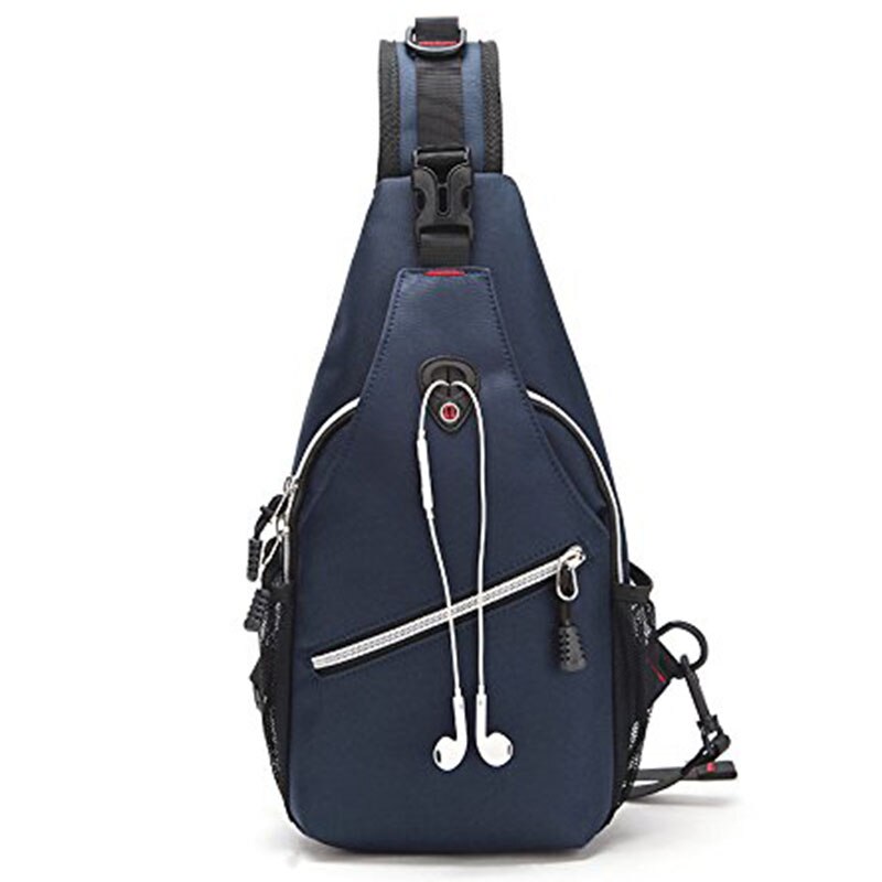 Sling Shoulder Bag for Men Women,Oxford cloth + nylon Sling Chest bag Crossbody Bag for Travel Outdoor Cycling - ebowsos