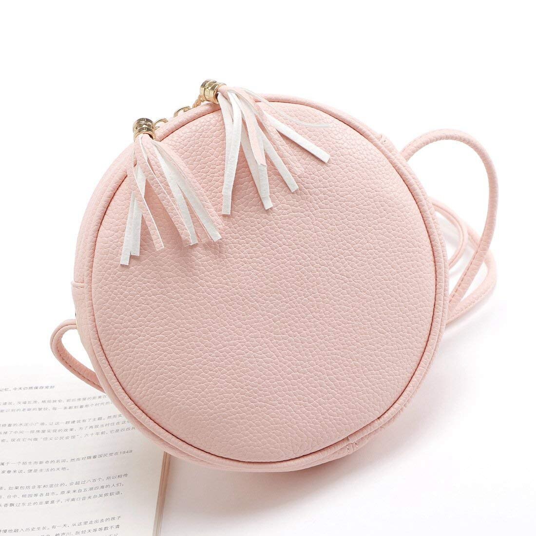 Small Circular Crossbody Purse For Teen Girls, Mini Crossover Phone Shoulder Bag For Women - ebowsos