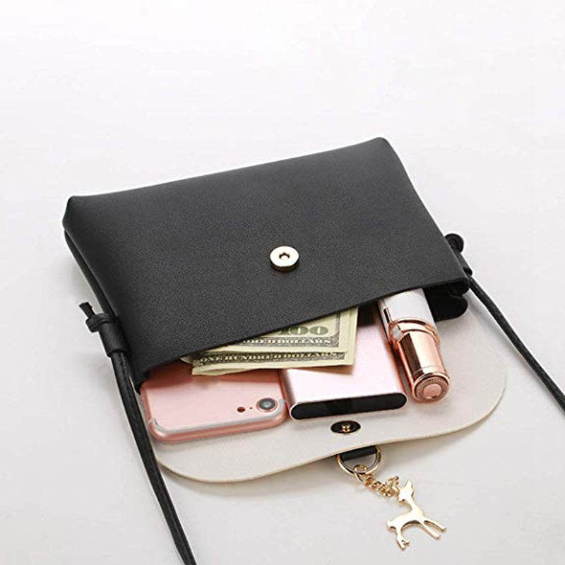 Small Crossbody Purse For Women With Pendant,Pu Leather Crossbody Bag With Strap Cell Phone Bag For Girl - ebowsos