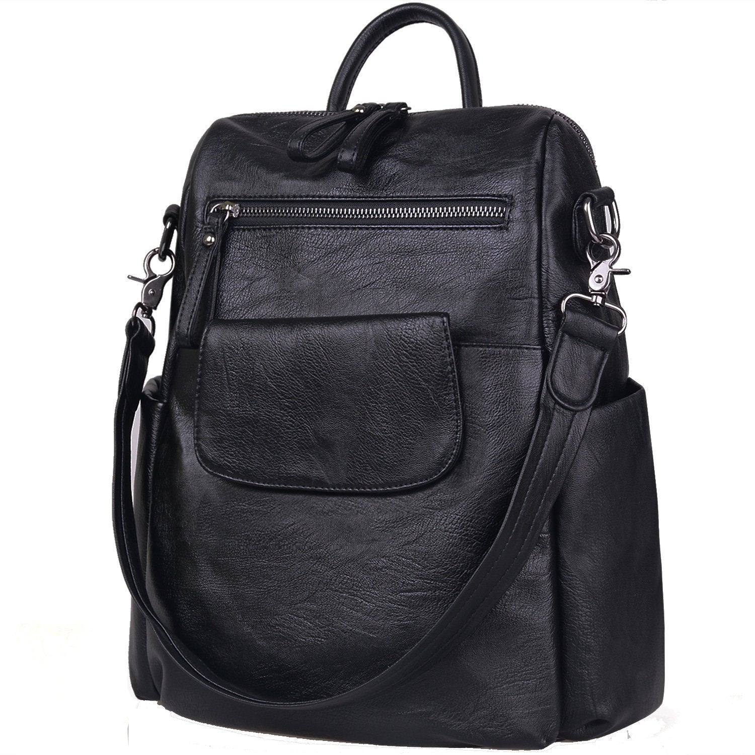 Soft PU Leather Backpack for Women Satchel Shoulder Bag - ebowsos