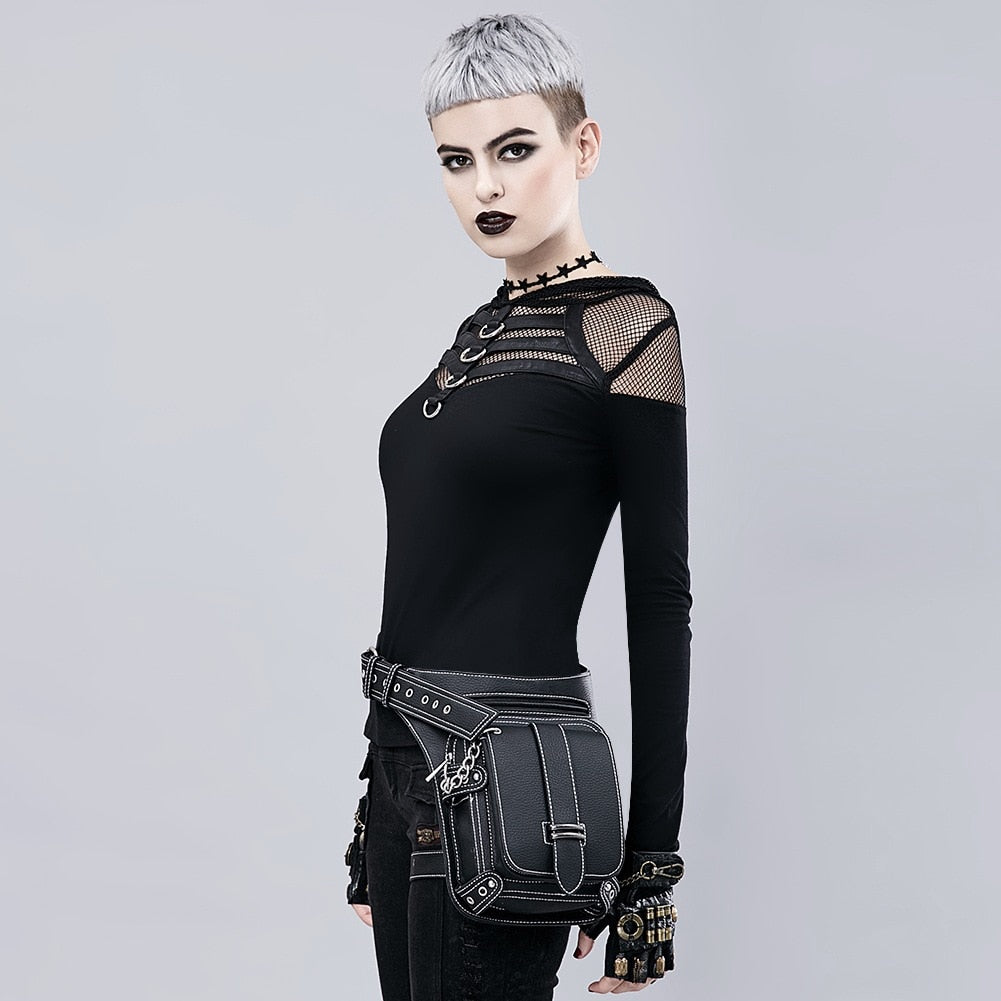 Steampunk Bag Steam Punk Retro Rock Gothic Goth Shoulder Waist Bags Packs Style for Women Men+ leg Thigh Bag - ebowsos