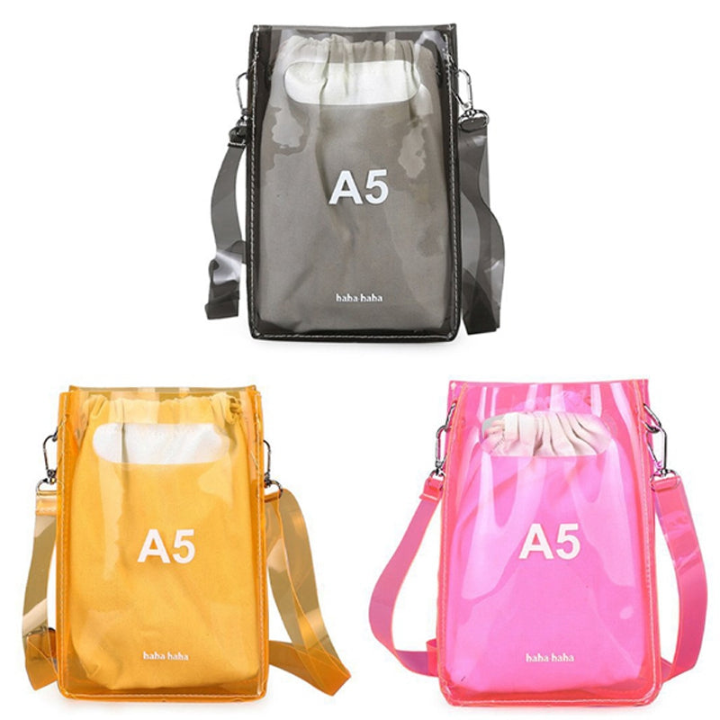 Summer Fashion Transparent Pvc Letter Messenger Bag Female Korean Version Of The Wild Personality Jelly Handbag - ebowsos