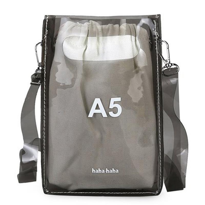 Summer Fashion Transparent Pvc Letter Messenger Bag Female Korean Version Of The Wild Personality Jelly Handbag - ebowsos