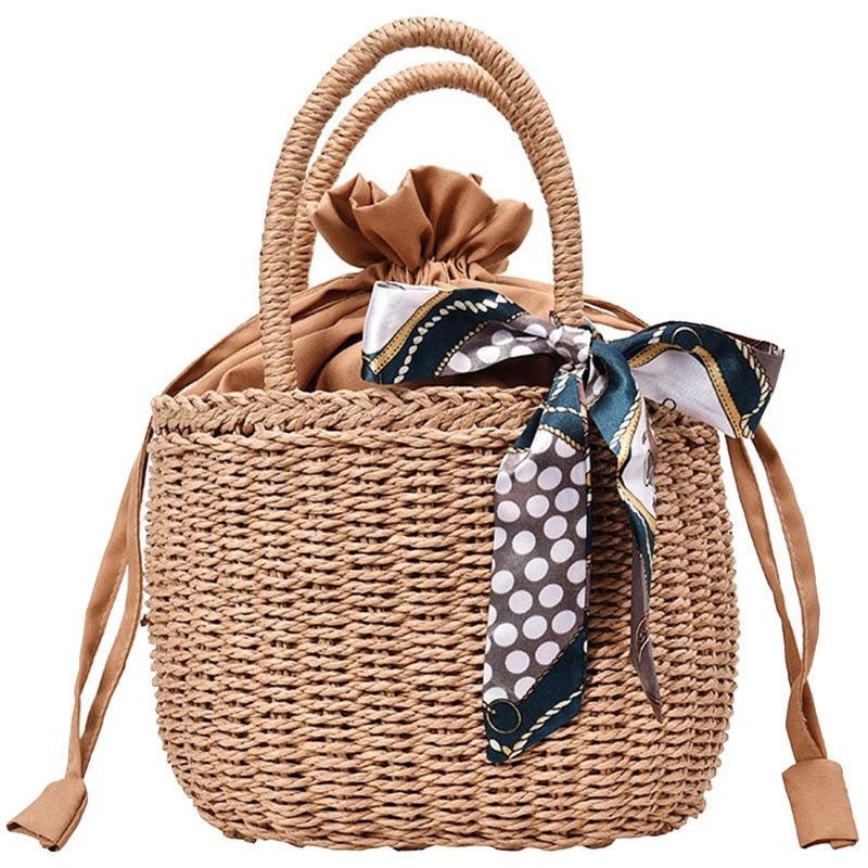 Summer Handmade Wallet Ladies Handbag Woven Handbag Ladies Small Packaging Rattan Bag - ebowsos