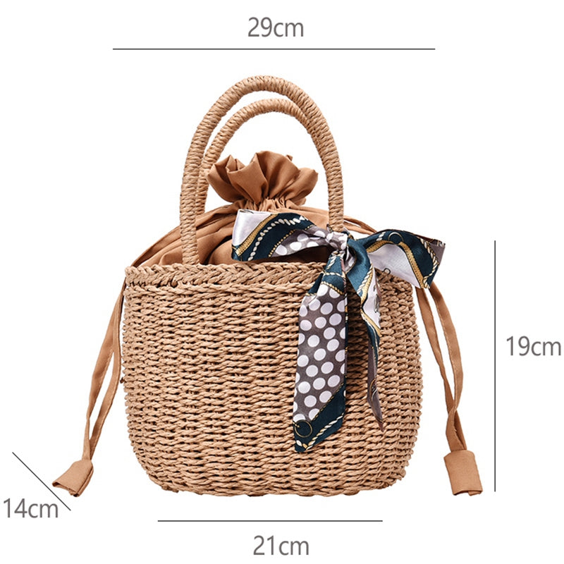 Summer Handmade Wallet Ladies Handbag Woven Handbag Ladies Small Packaging Rattan Bag - ebowsos