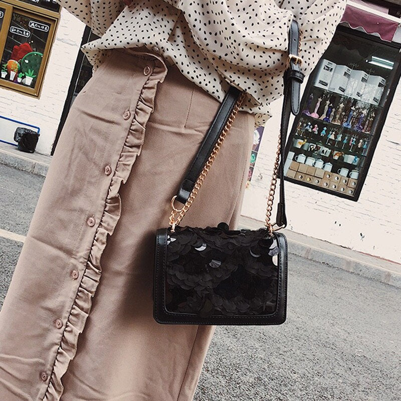 Summer Small Bag Female Ladies Chain Diagonal Cross Pu Female Bag Korean Version Of The Shoulder Bag Fashion Small Square - ebowsos