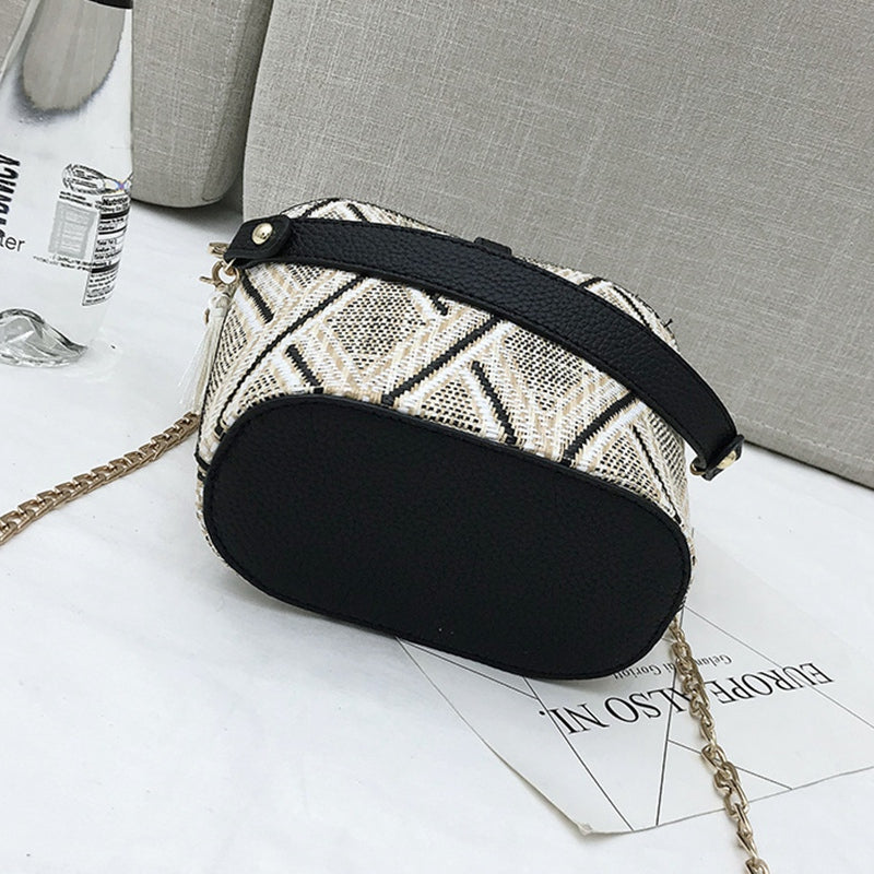 Tassel Beach Bag Straw Rattan Summer Bags For Women 2019 Luxury Handbags Bohemian Tote Shoulder Bag Bucket - ebowsos