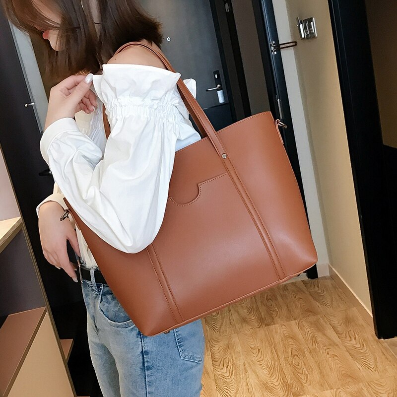 Temperament Lady Handbag Simple Lady Shoulder Messenger Bag Ladies Casual Handbag - ebowsos