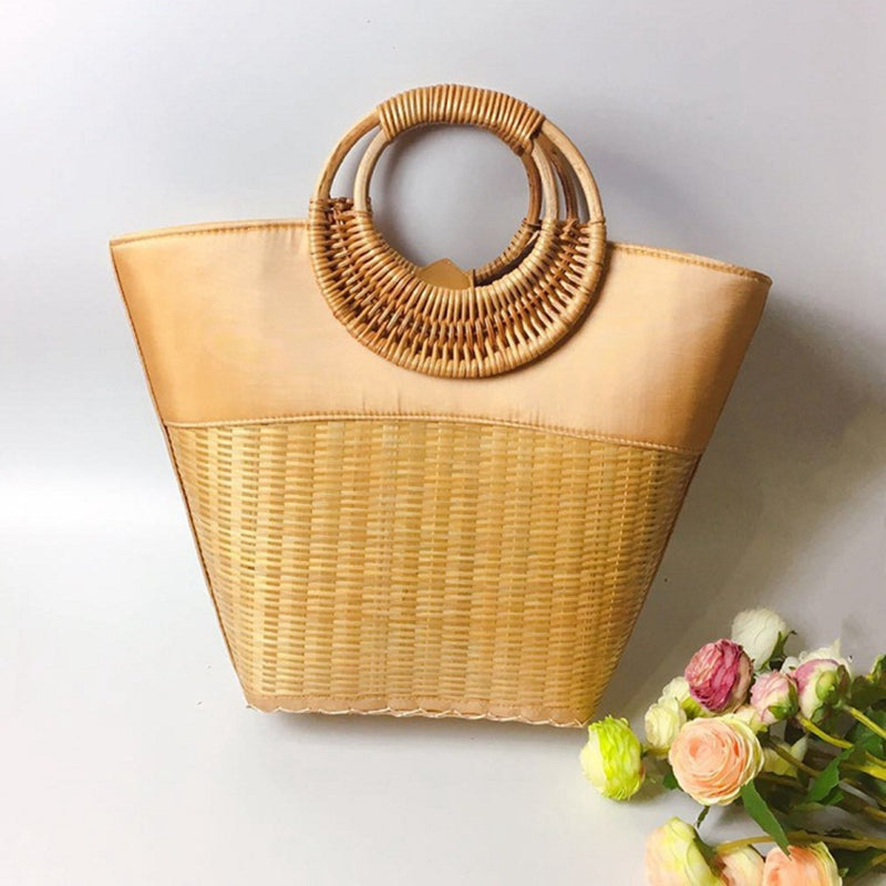 Thai Version Of Fashion Handmade Bag Handbag Handbag Rattan Bag Handbag Retro Beach Bag Travel Holiday Package - ebowsos