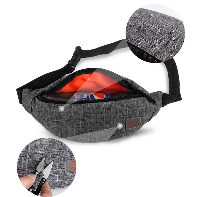 Tinyat Men Male Casual Functional Fanny Bag Waist Bag Money Phone Belt Bag T201 Canvas Hip Bag Shoulder Belt Pack - ebowsos