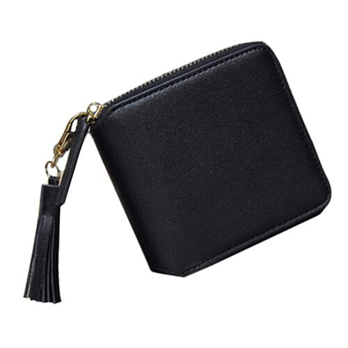 Top quality Square women coin purses holders wallet,leather female money designer tassel wallets famous brand women walle - ebowsos