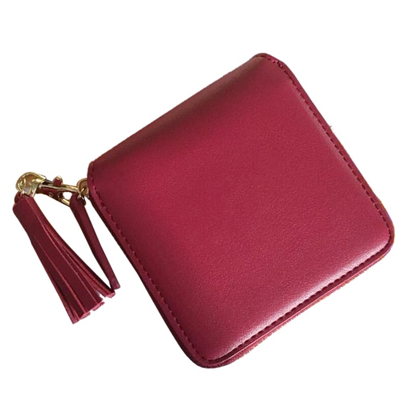 Top quality Square women coin purses holders wallet,leather female money designer tassel wallets famous brand women walle - ebowsos