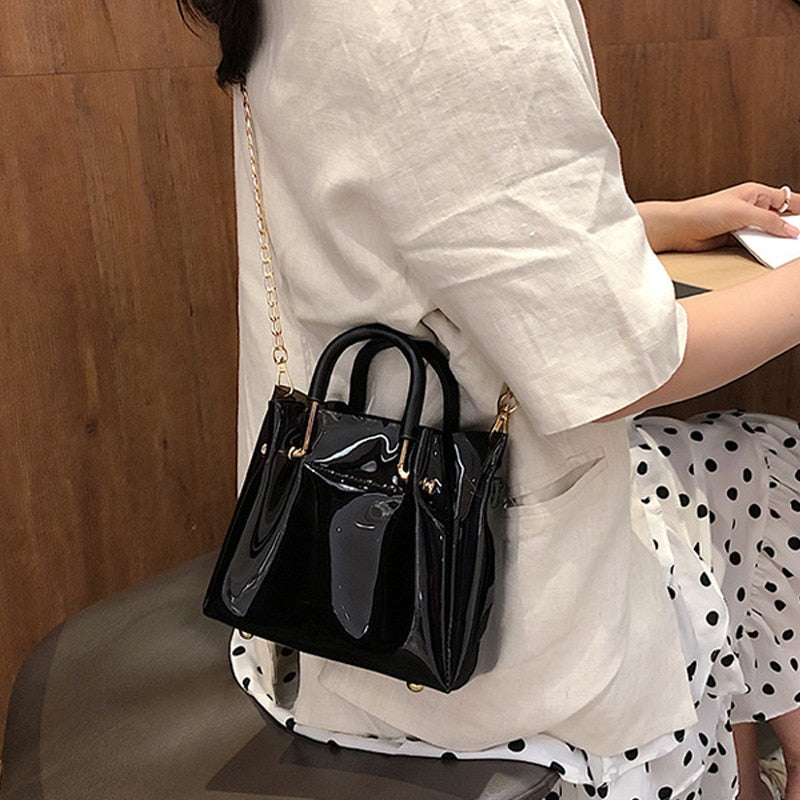 Transparent Small Bag Female Tide Jelly Korean Version Of The Wild Female Bag Shoulder Messenger Bag Handbag - ebowsos