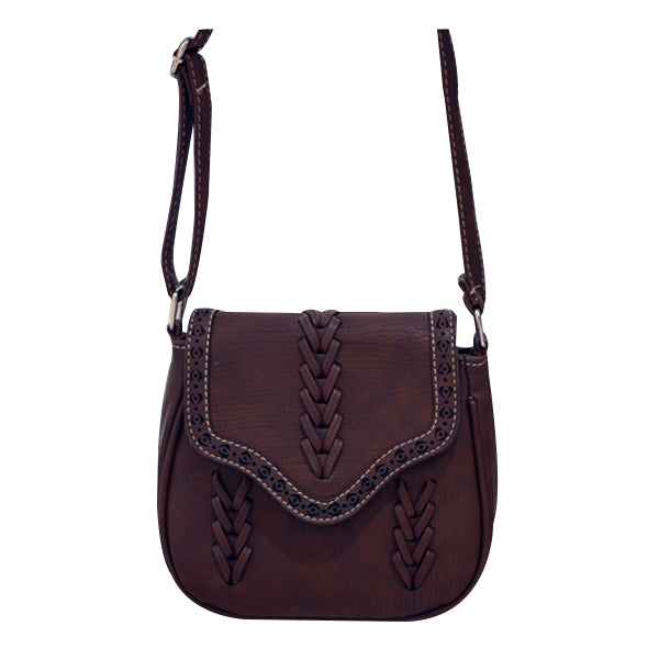 Trendy New Women Messenger Bag Weave Hollow Soft PU leather Casual  Shoulder Bag - ebowsos