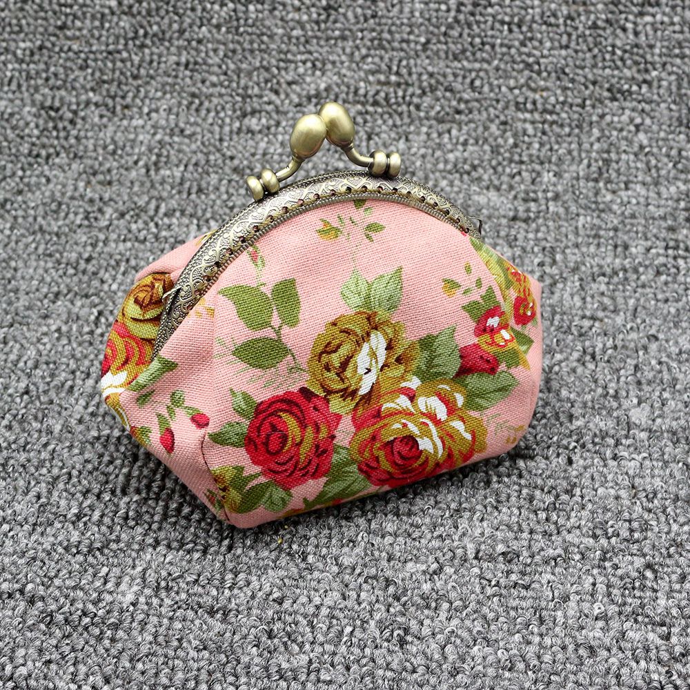 Wallet,Lady Vintage Flower Mini Coin Purse Wallet Clutch bag - ebowsos