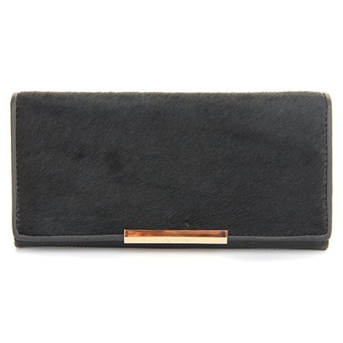 Wallet Women Wallet PU Leather Black Horse Fur - ebowsos