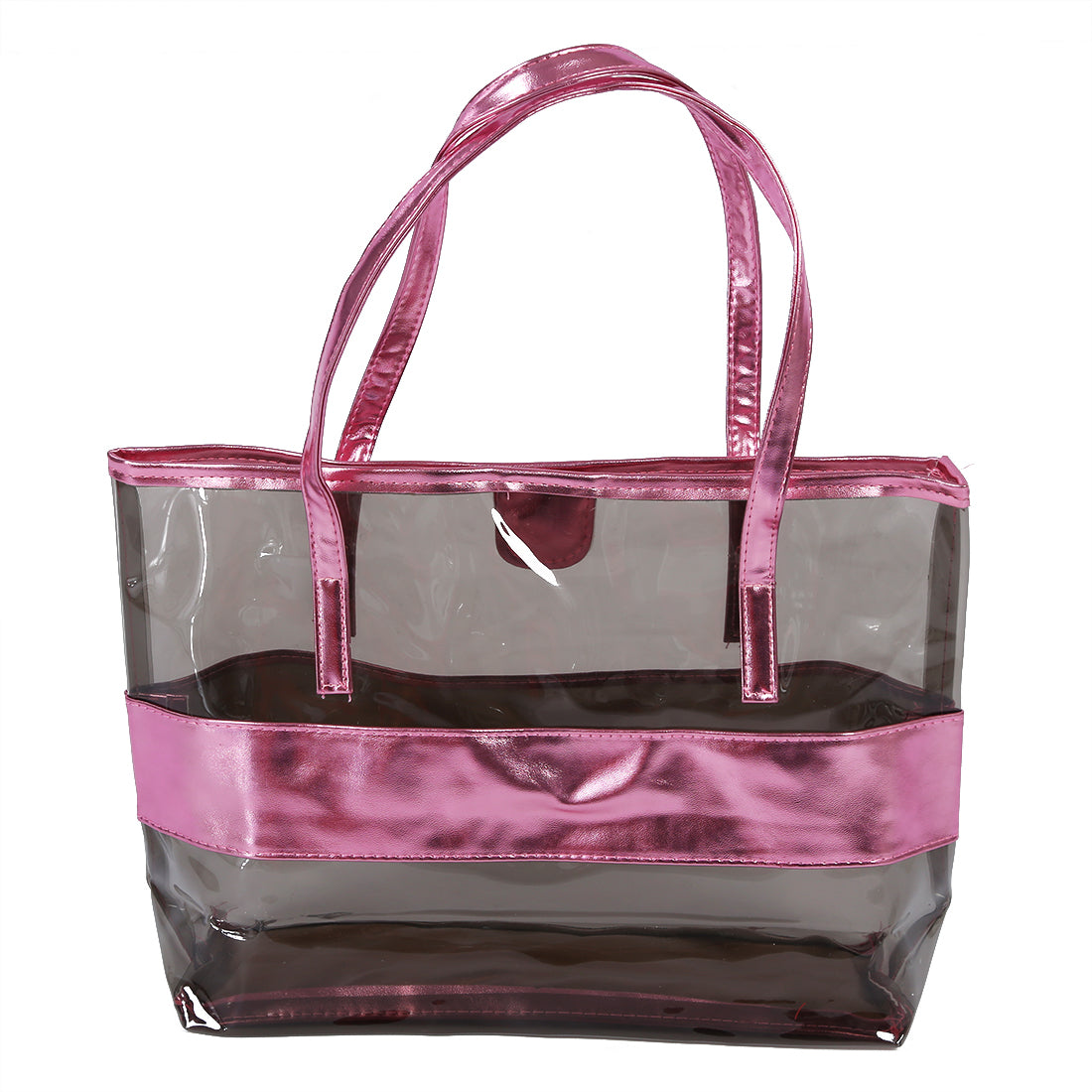 Waterproof Half Transparent Hand Bag, PVC Beach Bag and Polyester with Small Bag - ebowsos
