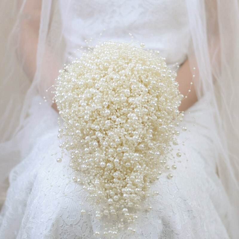 Wedding Bouquet Bride Holding Flowers Pure Pearls Bridesmaid Flowers Fashion Bridal Bouquets - ebowsos