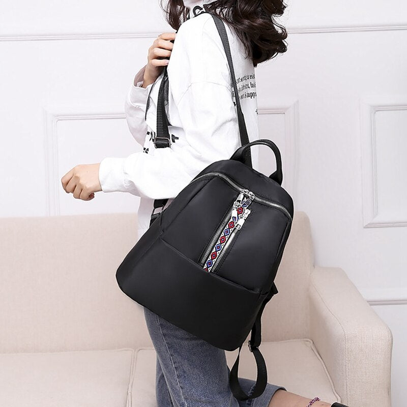 Wild Fashion Leisure Travel Bag Student Bag Backpack Ladies And Women Backpack Mobile Phone Bag - ebowsos