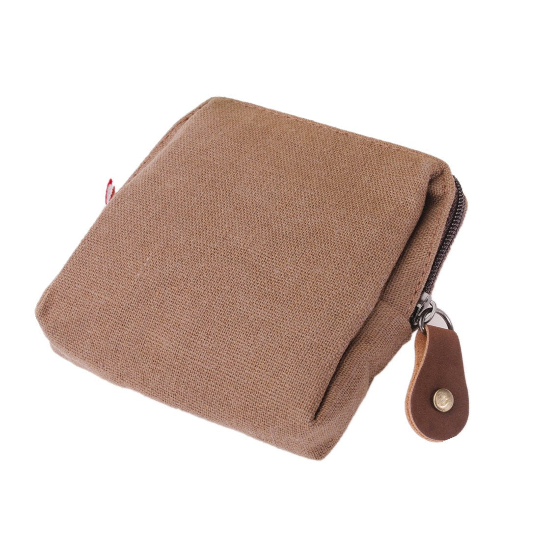 Woman girl Retro portable purse bag pouch for key card Wallet Brown - ebowsos