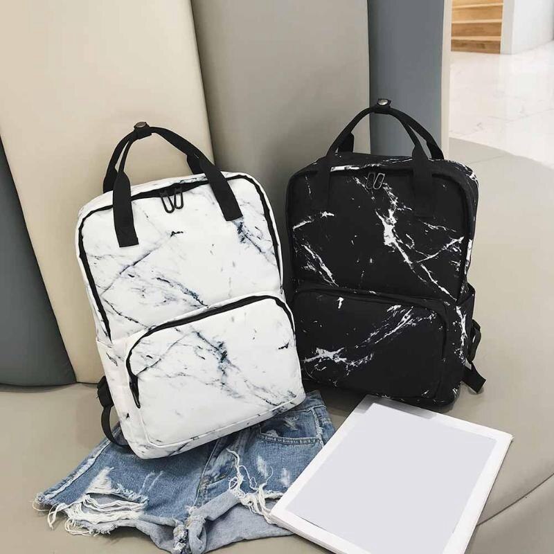 Women Backpack For Teenagers Girls Ladies Bags Marbling Backpack Female Computer Rucksack Schoolbag - ebowsos