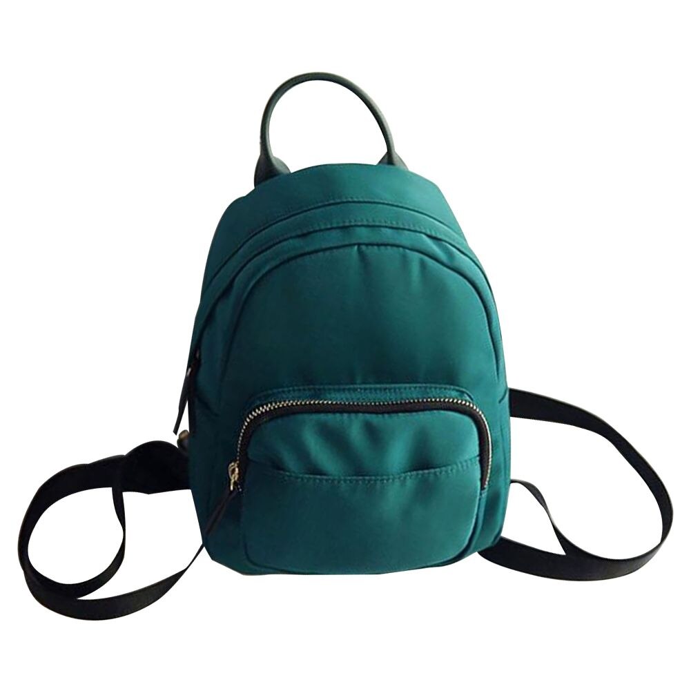 Women Backpack Nylon Shoulder School Travel Bag Small Casual Backpack(Blue) - ebowsos
