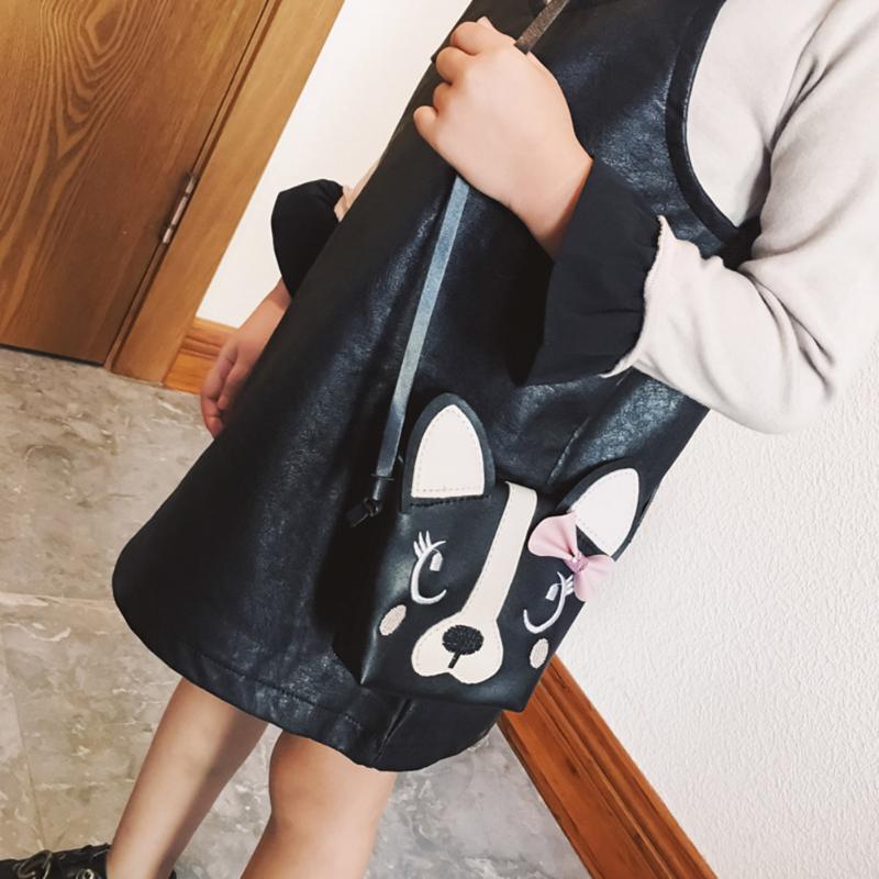 Women Bag Cute Dog Children Handbag Girl Shoulder Bag Baby PU Leather Crossbody Purse Should Bag Kids Fashion Messenger B - ebowsos