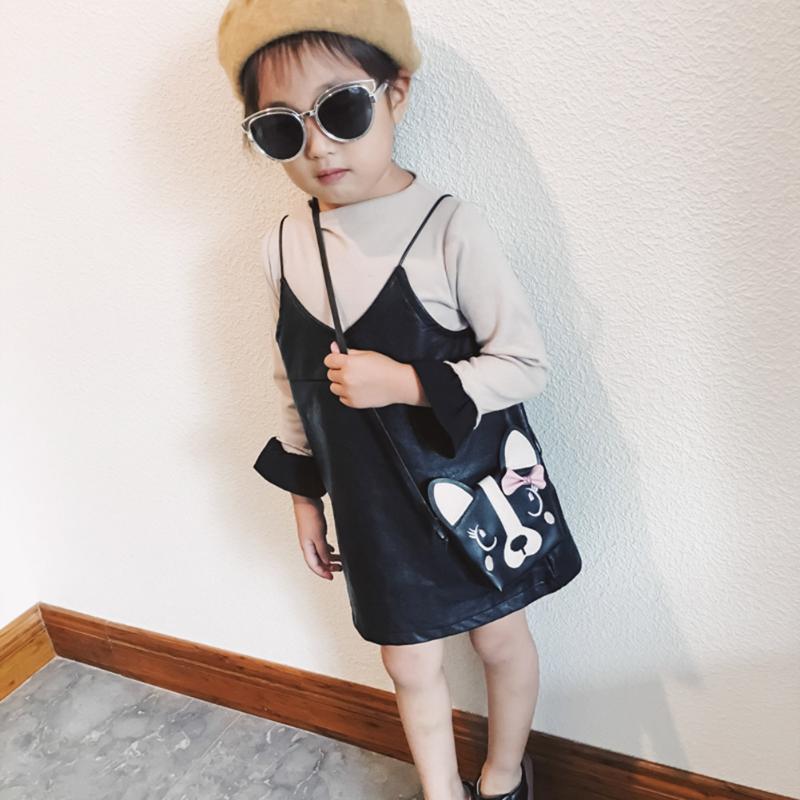 Women Bag Cute Dog Children Handbag Girl Shoulder Bag Baby PU Leather Crossbody Purse Should Bag Kids Fashion Messenger B - ebowsos