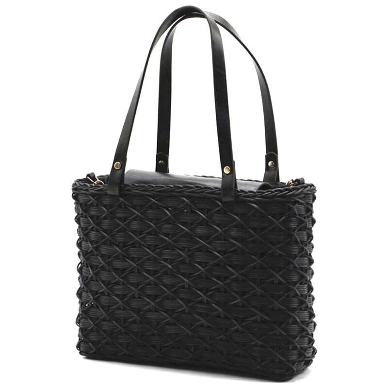 Women Bag Natural Rattan Shoulder Bag Beach Handbags Weaving Handmade Crossbody Bag - ebowsos