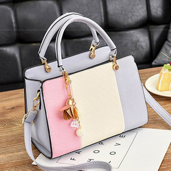 Women Chains Rivet Totes Panelled Small Handbag Party Purse Crossbody Messenger Shoulder Bags - ebowsos