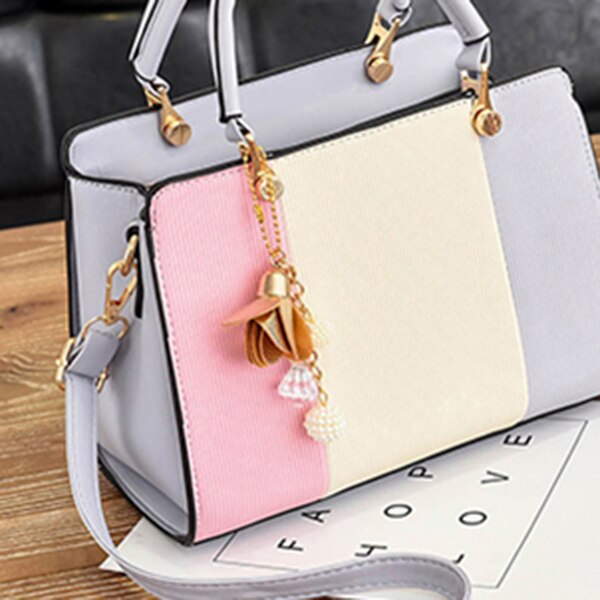 Women Chains Rivet Totes Panelled Small Handbag Party Purse Crossbody Messenger Shoulder Bags - ebowsos