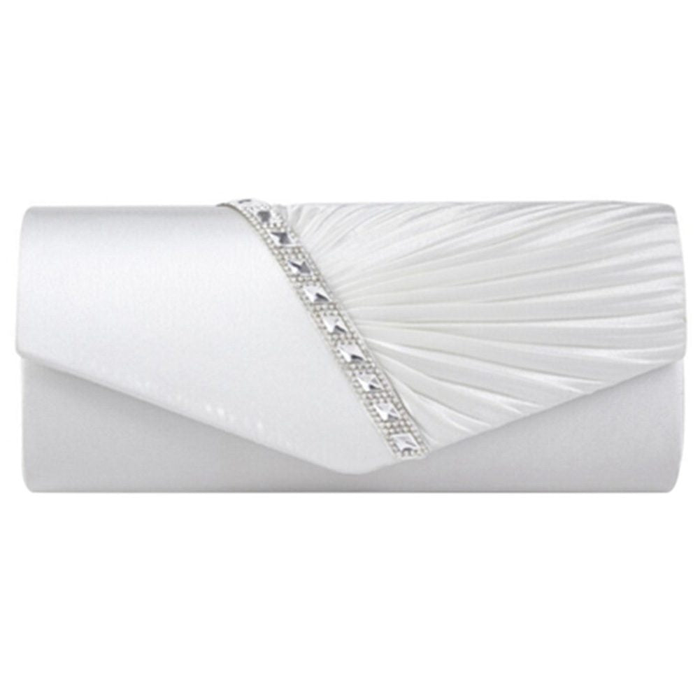 Women Evening Bag Diamond Ruffle Party Banquet Glitter Bag For ladies Wedding Clutches Handbag Chain Shoulder Bag Bolsas - ebowsos