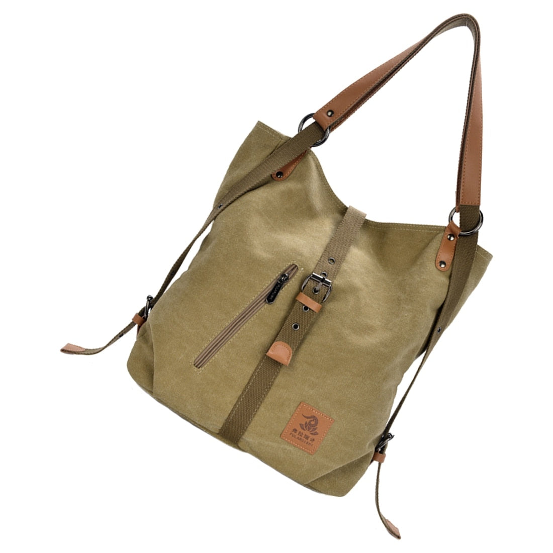 Women Fashion Casual Canvas Multifunctional Messenger Bag - ebowsos