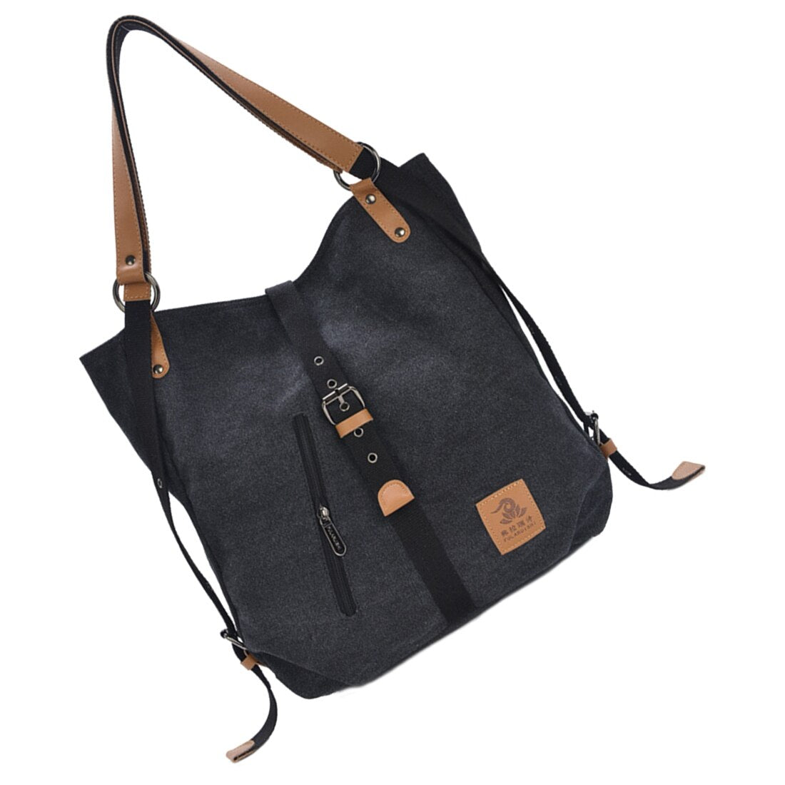 Women Fashion Casual Canvas Multifunctional Messenger Bag - ebowsos