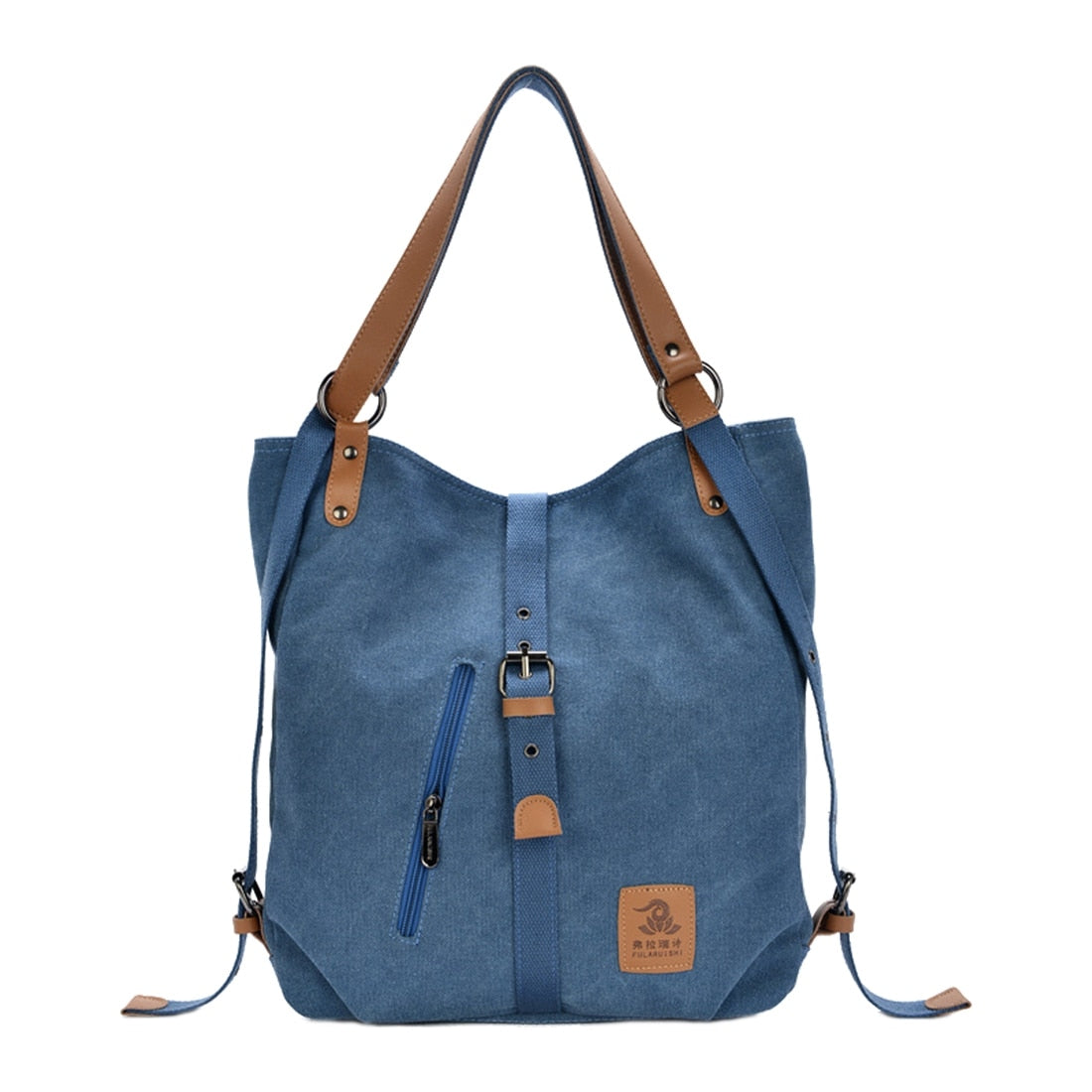 Women Fashion Casual Canvas Multifunctional Messenger Bag - ebowsos