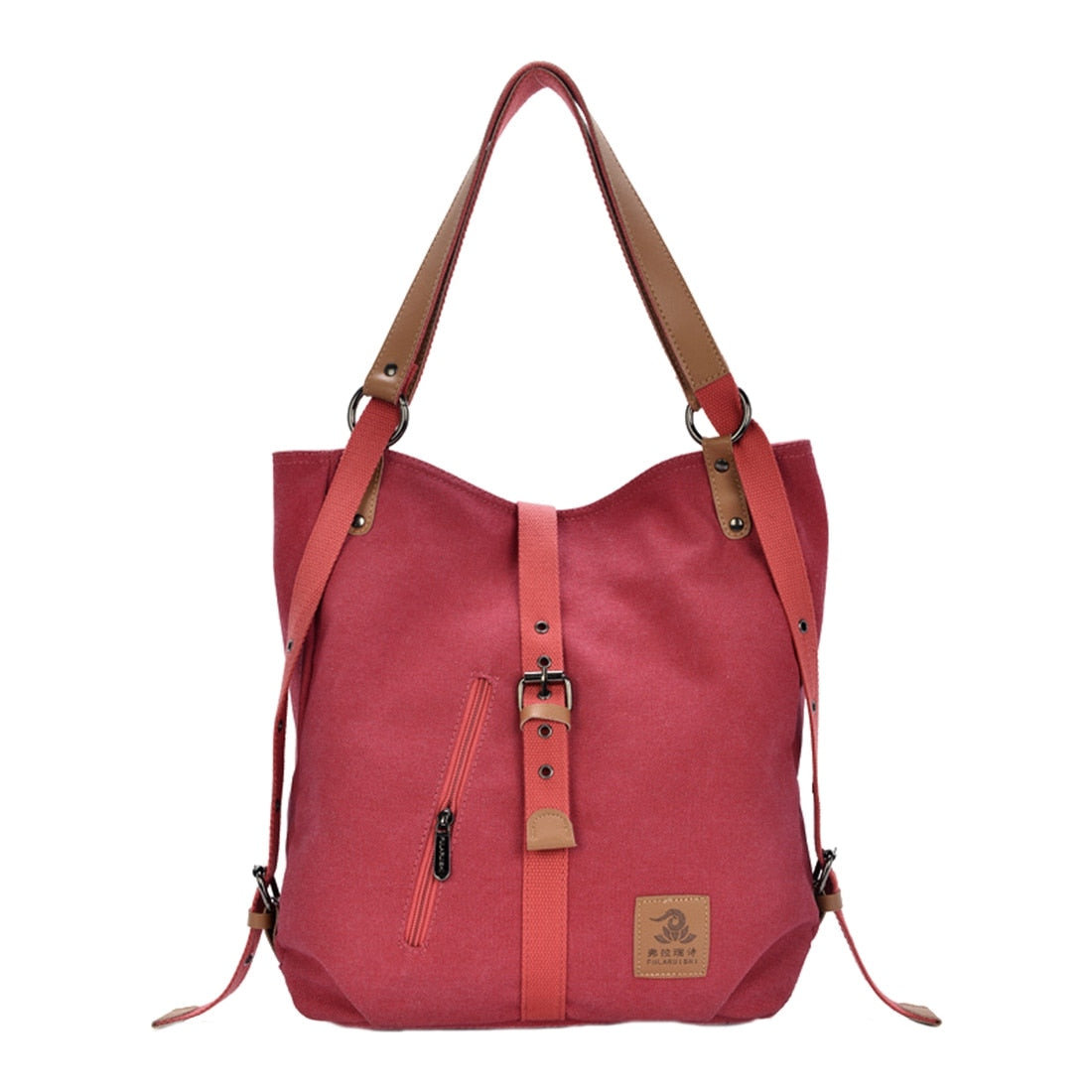 Women Fashion Casual Canvas Multifunctional Messenger Bag - ebowsos