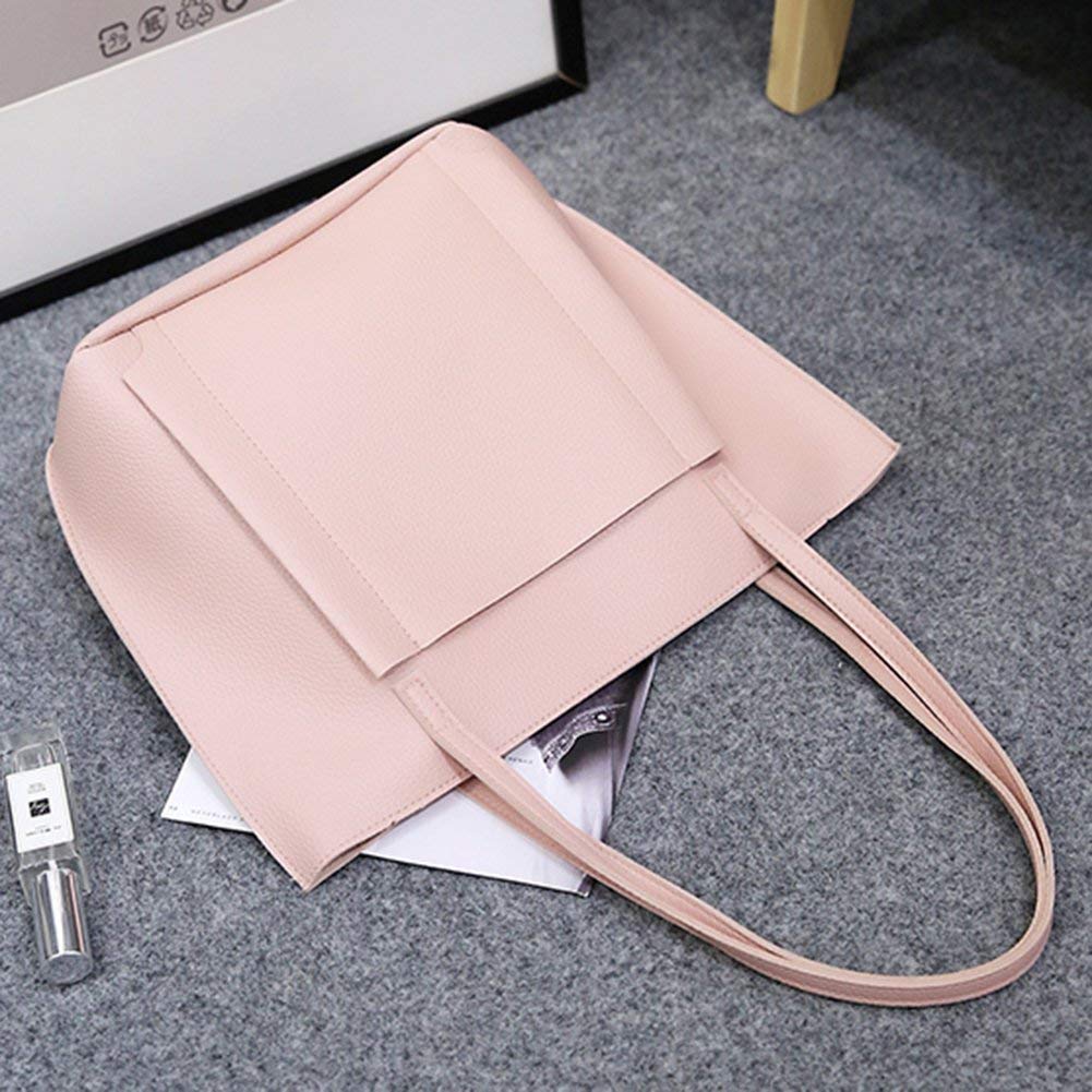 Women Fashion PU Leather Handbag Shoulder Bag Purse Card Holder 4pcs Set Tote Bags - ebowsos