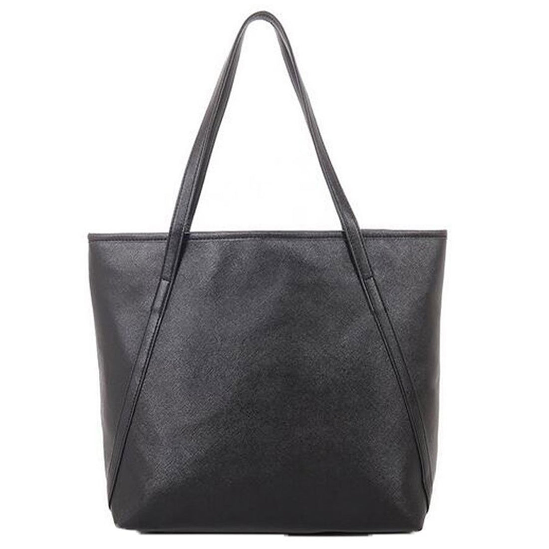 Women Fashion PU Leather Handbags Shoulder Bags black - ebowsos