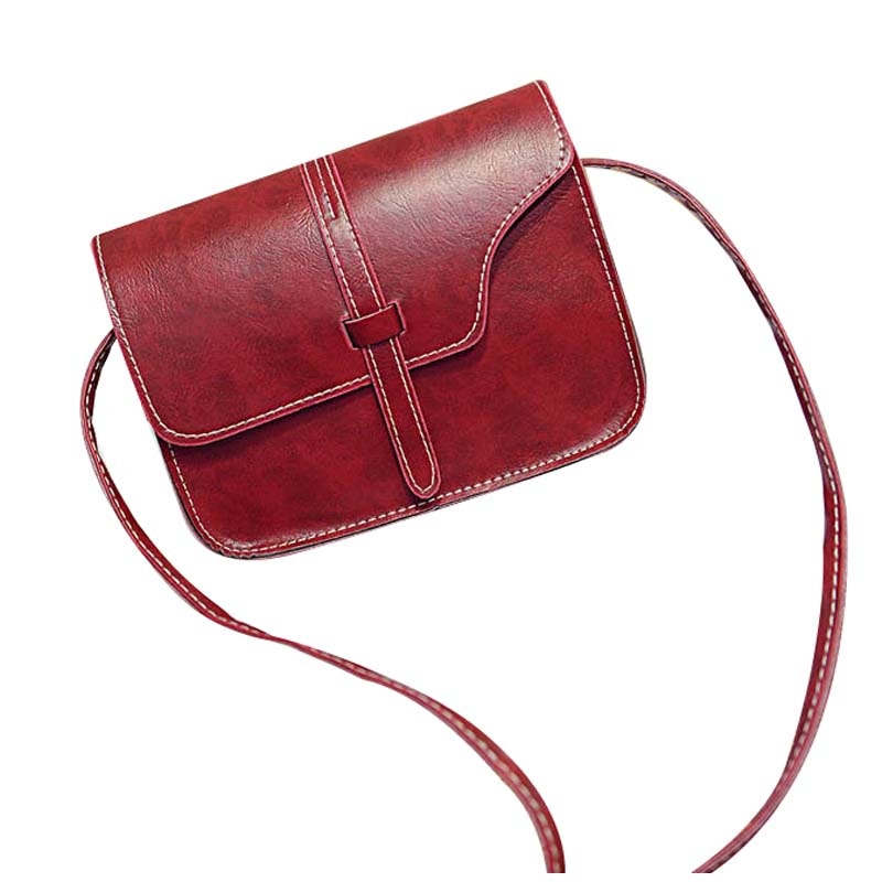 Women Faux Leather Messenger Shoulder Bags Girl Crossbody Tote Satchel Handbag Red - ebowsos